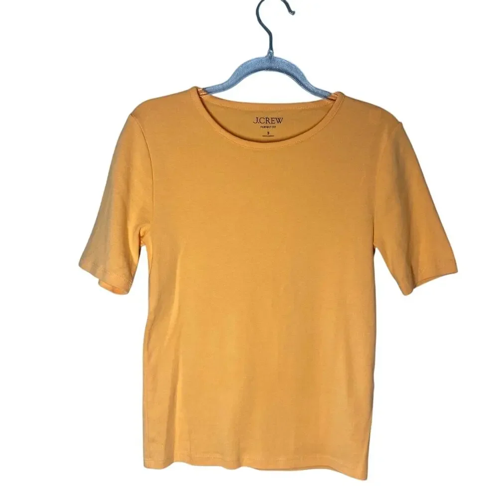 J. CREW perfect fit Short Sleeve Tshirt Melon Sz S